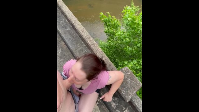 Risky public throatpie she was so nervous! Deepthroat sloppy blowjob blow job