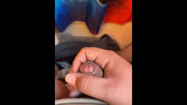 chub jerks and gushes very small load from dick