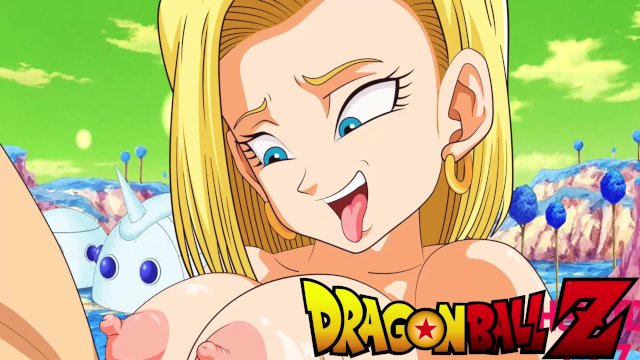 Dragon Ball hentai Android 18 big tits titjob