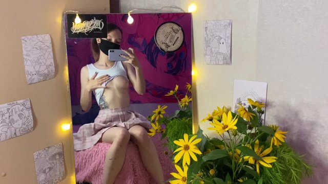 люблю попрыгать на члене парня перед зеркалом