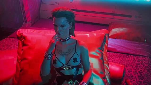 Big Titty CyberPunk 2077 Lesbian Fucks Meredith Stout!