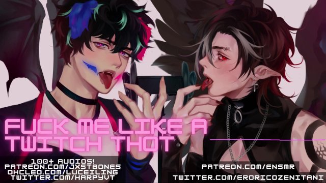Fuck me like a Twitch e-Girl / Hentai Neko Boy Ahegao  NSFW Audio and Dirty Talk ASMR