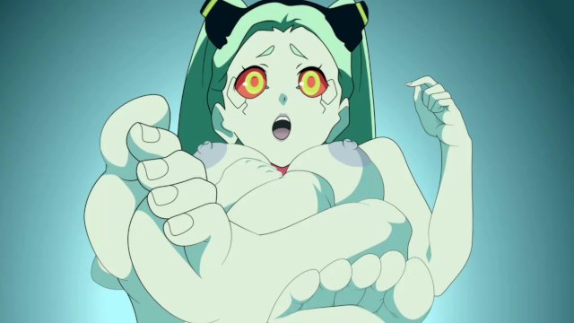 Cyberpunk hentai Rebecca missionary position video