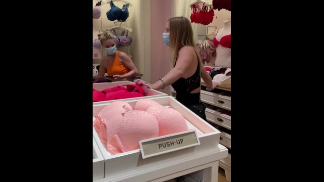 Remote Control Orgasms in the Mall - Sasha cums in public - Reach Out for the Full 30 min video