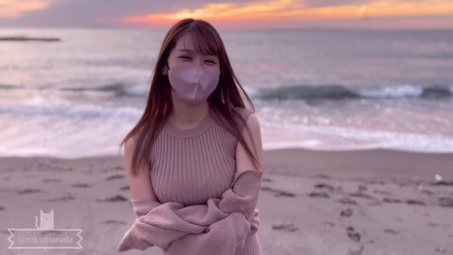 美女と海辺のデート。その後はゆっくりと愛し合うセックス/日本人カップル/素人