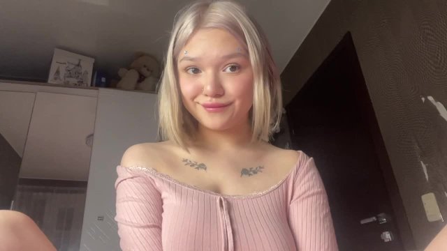 petite schoolgirl in stockings masturbates tight pussy