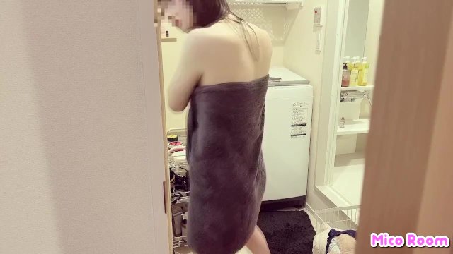 お風呂あがりの彼女をしたら可愛すぎて興奮 日本人/素人カップル//全裸