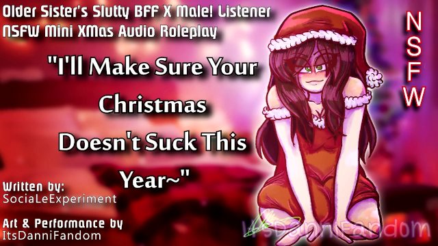 【R18+ XMas Audio RP】Your Sister's Slutty BFF Cums in Your Room, Wants Your V-Card【F4M】