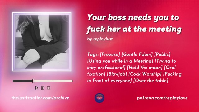 ASMR Roleplay - Your boss needs you to fuck her at the meeting
